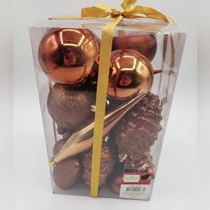 Shatterproof Christmas Ornaments 24 NIB Kids, Pets Metallic Brown Bronze Jo-Ann.
